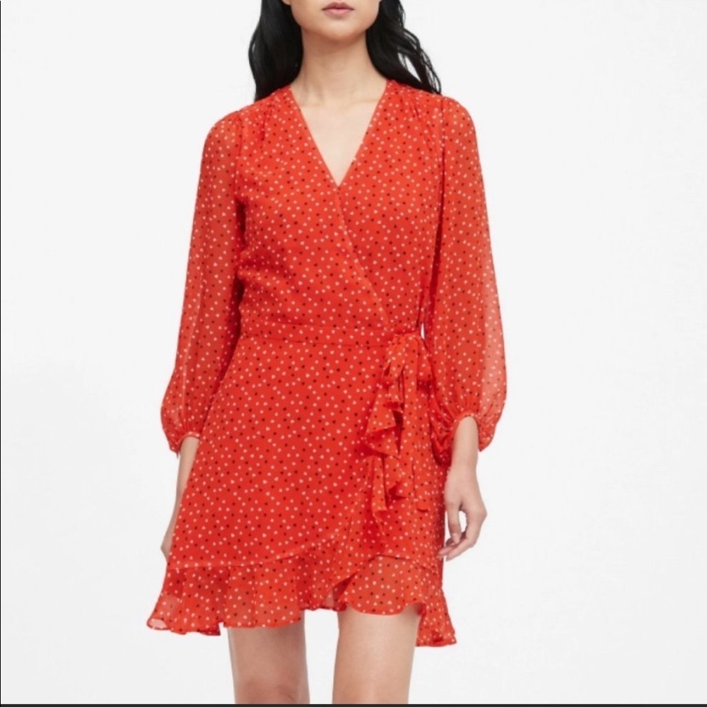 VALENTINES DAY!!!! Heart Print Wrap Mini Dress